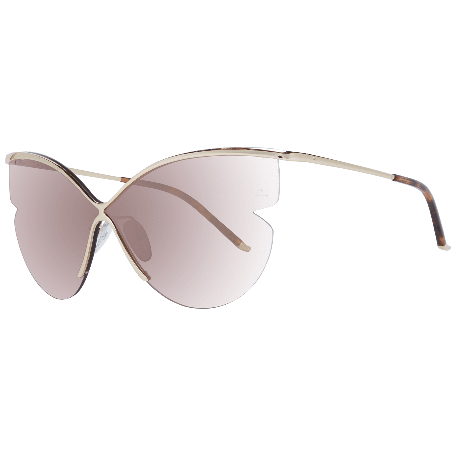 Ana Hickmann Schmetterling Sonnenbrille AH3173 14004B in Gold – 45° Seitenansicht