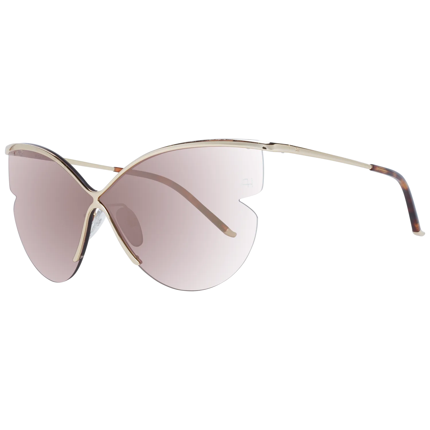 Ana Hickmann Schmetterling Sonnenbrille AH3173 14004B in Gold – 45° Seitenansicht