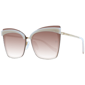 Ana Hickmann Schmetterling Sonnenbrille AH3177 6404C in Beige – 45° Seitenansicht