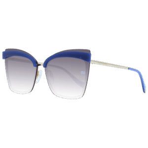 Ana Hickmann Schmetterling Sonnenbrille AH3177 6404D in Blau – 45° Seitenansicht
