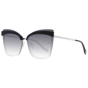 Ana Hickmann Schmetterling Sonnenbrille AH3177 644AB in Schwarz – 45° Seitenansicht