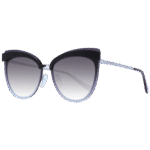 Ana Hickmann Schmetterling Sonnenbrille AH3178 6603A in Schwarz – 45° Seitenansicht