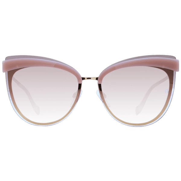 Ana Hickmann Sonnenbrille AH3178 6604A – Frontansicht mit Metall Rahmen und Braun Gläsern