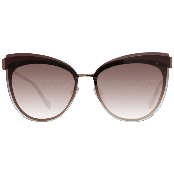 Ana Hickmann Sonnenbrille AH3178 6604C – Frontansicht mit Metall Rahmen und Braun Gläsern