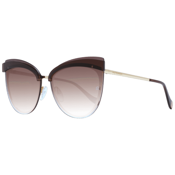 Ana Hickmann Schmetterling Sonnenbrille AH3178 6604C in Braun – 45° Seitenansicht