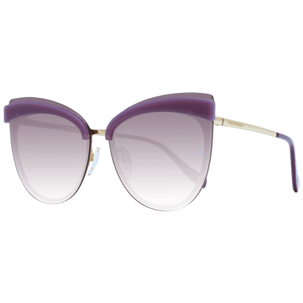 Ana Hickmann Schmetterling Sonnenbrille AH3178 6604D in Lila – 45° Seitenansicht