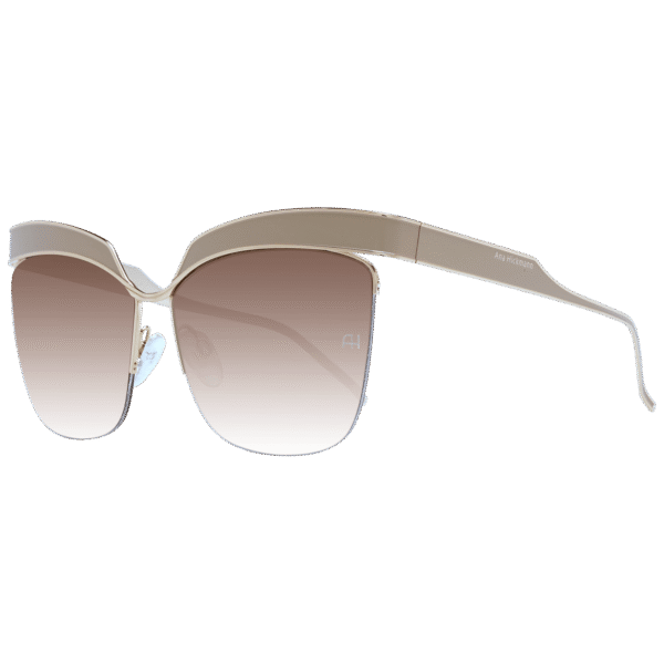 Ana Hickmann Schmetterling Sonnenbrille AH3179 6204A in Beige – 45° Seitenansicht