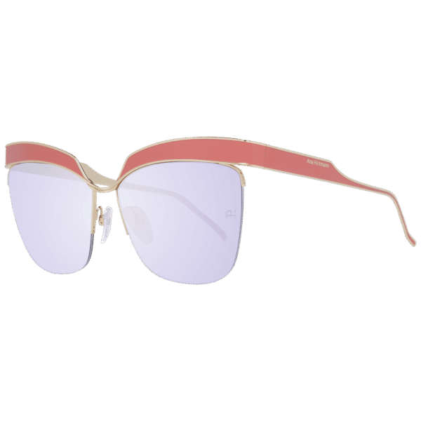 Ana Hickmann Schmetterling Sonnenbrille AH3179 6205A in Koralle – 45° Seitenansicht