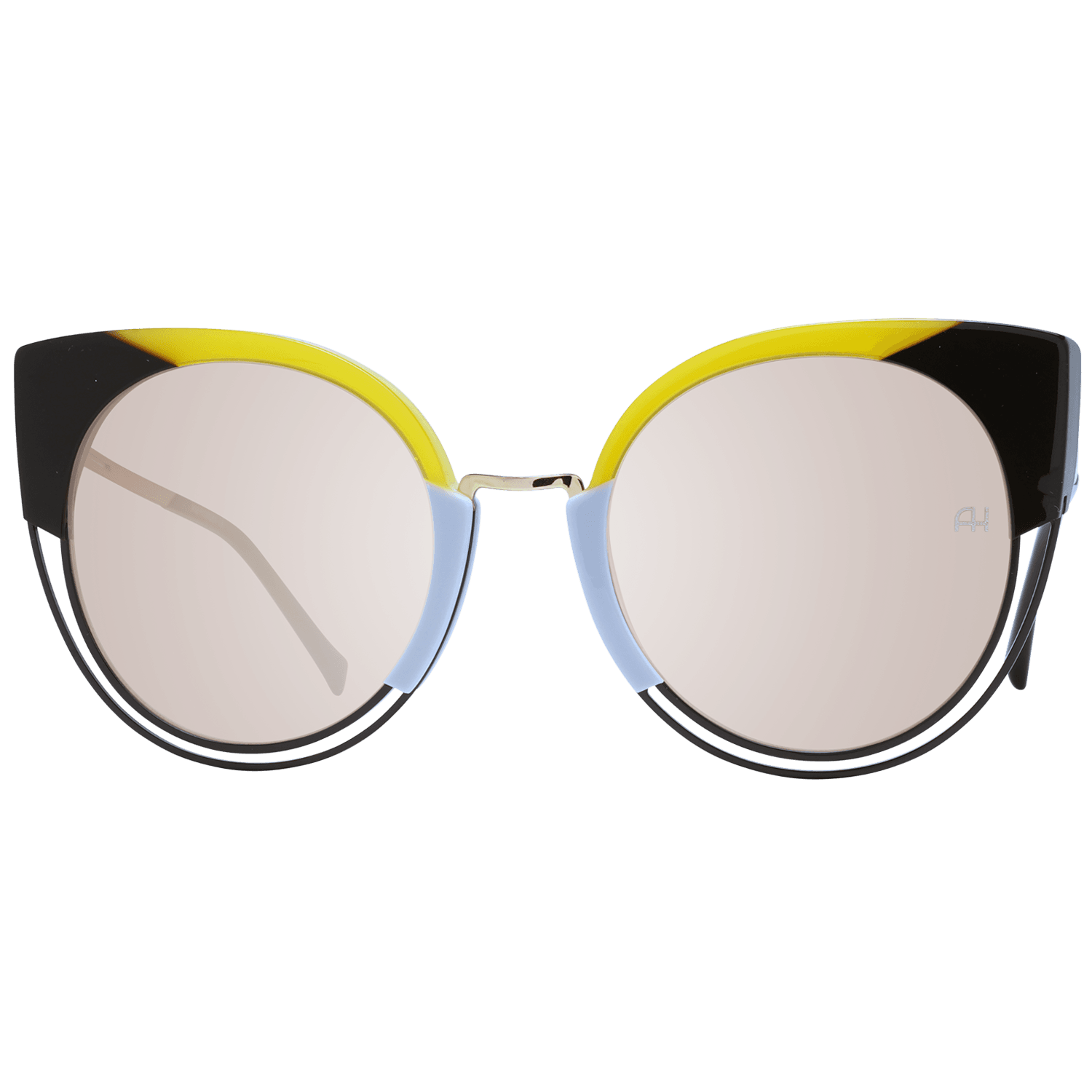 Ana Hickmann Sonnenbrille AH3180 52P01 – Frontansicht mit Metall & Kunststoff Rahmen und Braun Gläsern