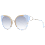 Ana Hickmann Schmetterling Sonnenbrille AH3180 52P02 in Weiß – 45° Seitenansicht