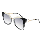 Ana Hickmann Schmetterling Sonnenbrille AH3181 54P02 in Schwarz – 45° Seitenansicht