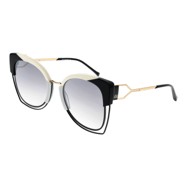 Ana Hickmann Sonnenbrille AH3181 54P02 – 45° Seitenansicht Ana Hickmann Schmetterling Sonnenbrille AH3181 54P02 in Schwarz – 45° Seitenansicht