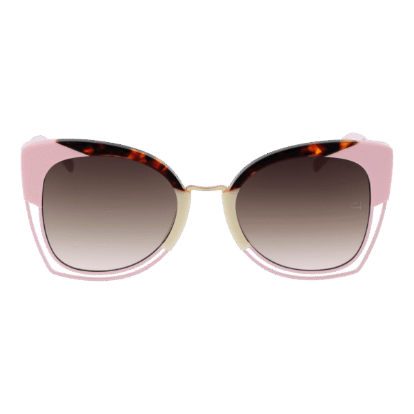 Ana Hickmann Sonnenbrille AH3181 54P03 – Frontansicht mit Azetat Rahmen und Braun Gläsern