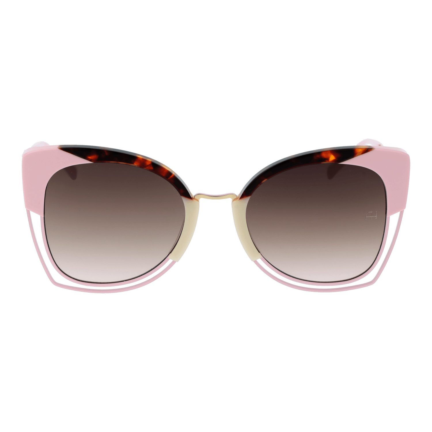 Ana Hickmann Sonnenbrille AH3181 54P03 – Frontansicht mit Azetat Rahmen und Braun Gläsern