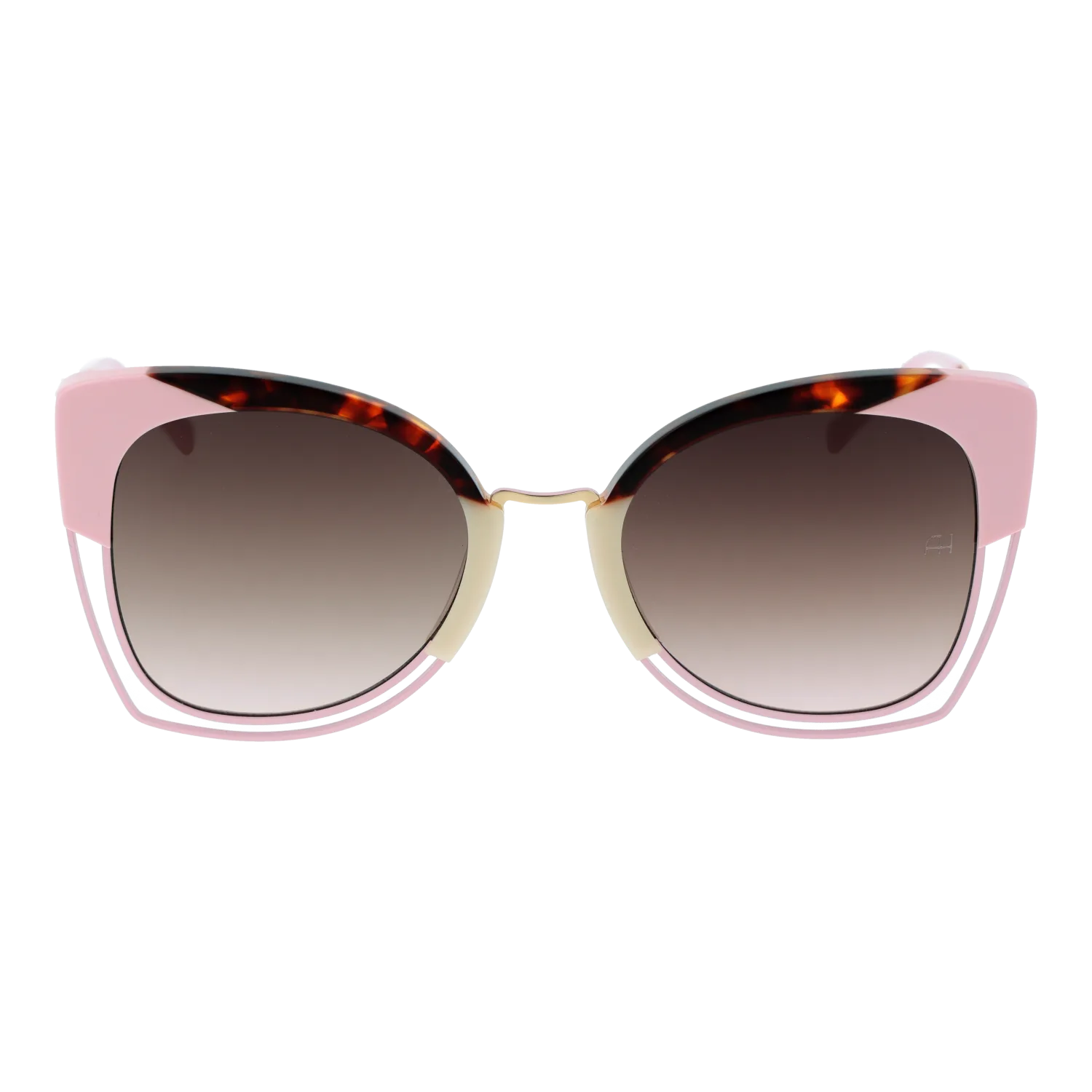 Ana Hickmann Sonnenbrille AH3181 54P03 – Frontansicht mit Azetat Rahmen und Braun Gläsern