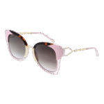 Ana Hickmann Schmetterling Sonnenbrille AH3181 54P03 in Rosa – 45° Seitenansicht