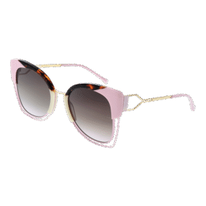 Ana Hickmann Schmetterling Sonnenbrille AH3181 54P03 in Rosa – 45° Seitenansicht