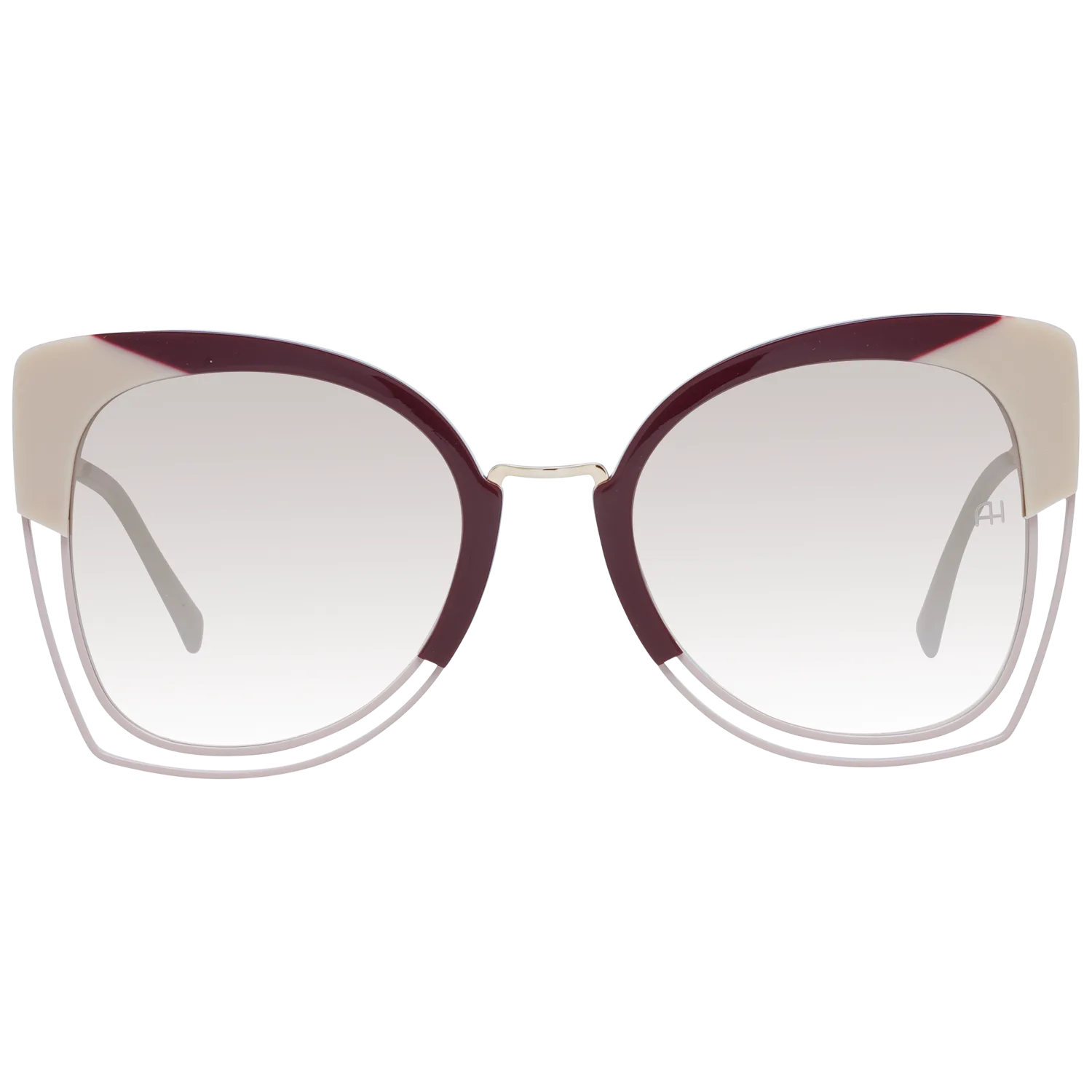 Ana Hickmann Sonnenbrille AH3181 54P04 – Frontansicht mit Azetat Rahmen und Braun Gläsern