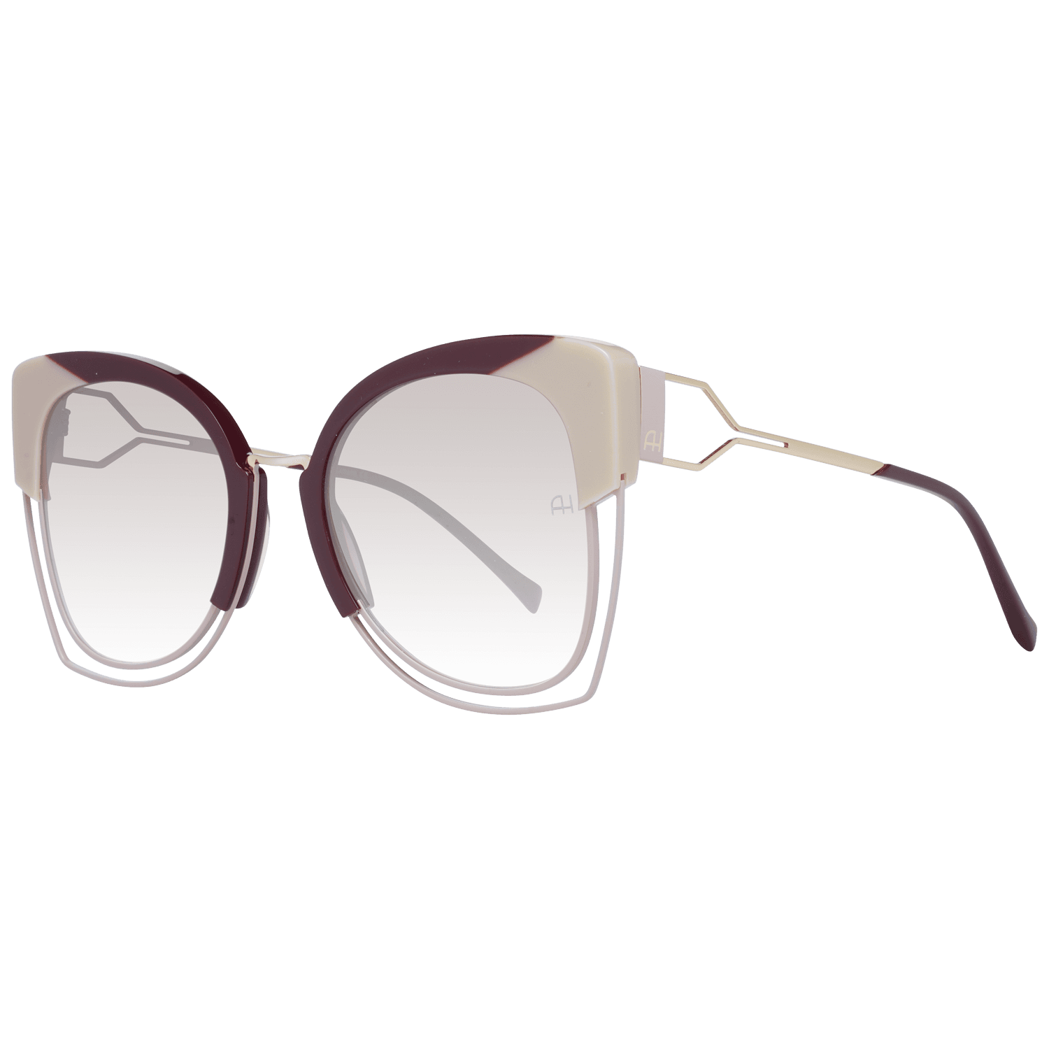 Ana Hickmann Schmetterling Sonnenbrille AH3181 54P04 in Mehrfarbig – 45° Seitenansicht