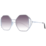 Ana Hickmann Geometric Sonnenbrille AH3185 5403A in Silber – 45° Seitenansicht