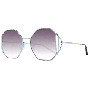 Ana Hickmann Geometric Sonnenbrille AH3185 5403A in Silber – 45° Seitenansicht