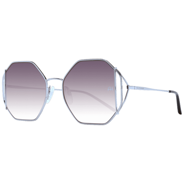 Ana Hickmann Geometric Sonnenbrille AH3185 5403A in Silber – 45° Seitenansicht