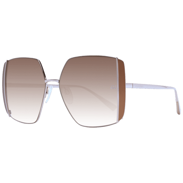 Ana Hickmann Quadrat Sonnenbrille AH3189 5605B in Braun – 45° Seitenansicht