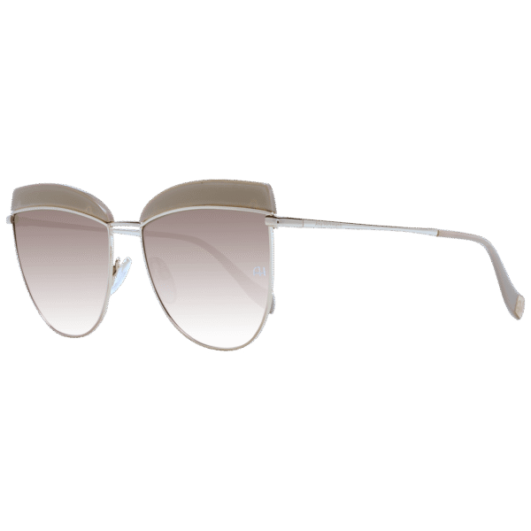 Ana Hickmann Schmetterling Sonnenbrille AH3190 5902S in Beige – 45° Seitenansicht