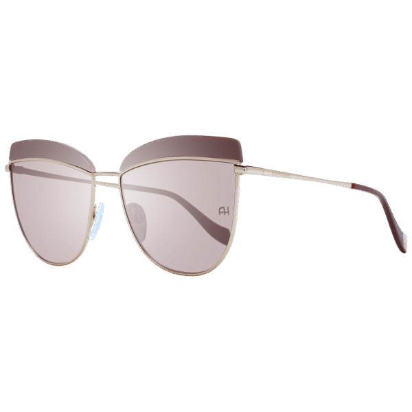 Ana Hickmann Schmetterling Sonnenbrille AH3190 59D01 in Burgunder – 45° Seitenansicht