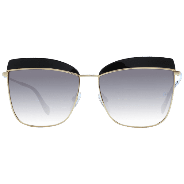 Ana Hickmann Sonnenbrille AH3191 59A01 – Frontansicht mit Metall & Kunststoff Rahmen und Schwarz Gläsern