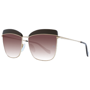 Ana Hickmann Schmetterling Sonnenbrille AH3191 59D02 in Braun – 45° Seitenansicht
