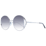 Ana Hickmann Rund Sonnenbrille AH3192 5303A in Silber – 45° Seitenansicht