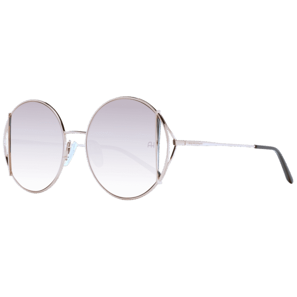 Ana Hickmann Sonnenbrille AH3192 5304D – 45° Seitenansicht Ana Hickmann Rund Sonnenbrille AH3192 5304D in Rosé Gold – 45° Seitenansicht