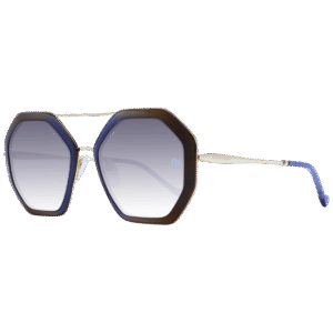 Ana Hickmann Pilotenbrille Sonnenbrille AH3198 53C01 in Blau – 45° Seitenansicht