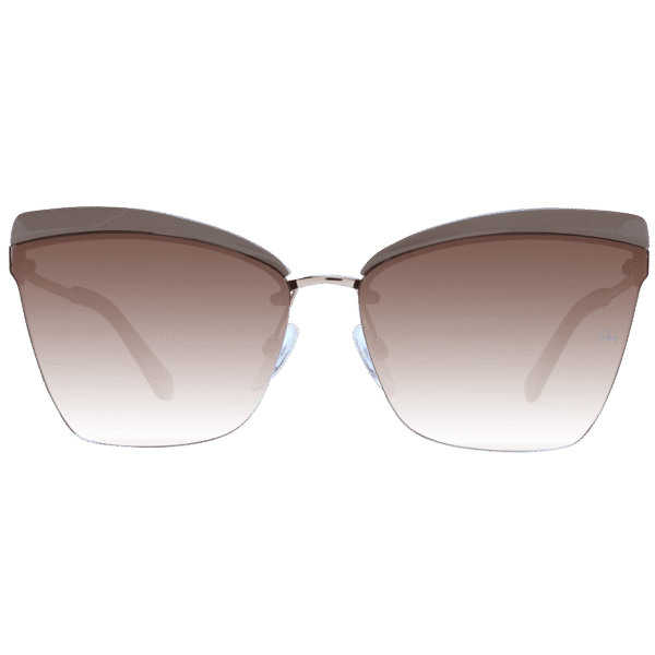 Ana Hickmann Sonnenbrille AH3209 6404C – Frontansicht mit Metall Rahmen und Braun Gläsern