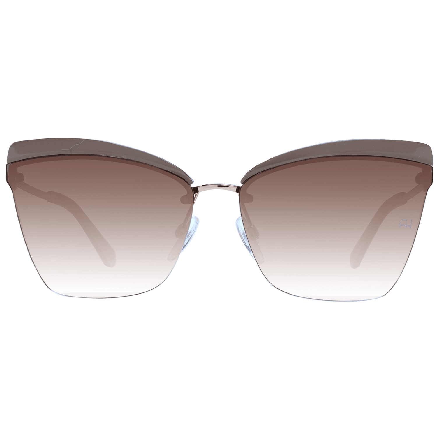 Ana Hickmann Sonnenbrille AH3209 6404C – Frontansicht mit Metall Rahmen und Braun Gläsern