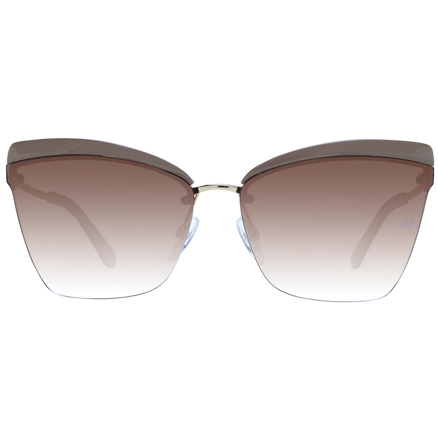 Ana Hickmann Sonnenbrille AH3209 6404C – Frontansicht mit Metall Rahmen und Braun Gläsern
