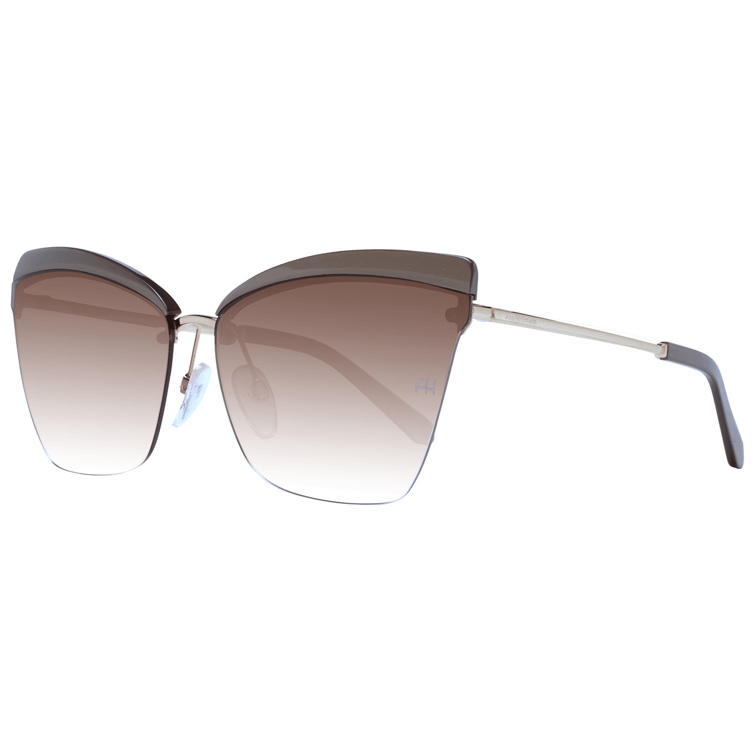 Ana Hickmann Katzenaugen Sonnenbrille AH3209 6404C in Braun – 45° Seitenansicht