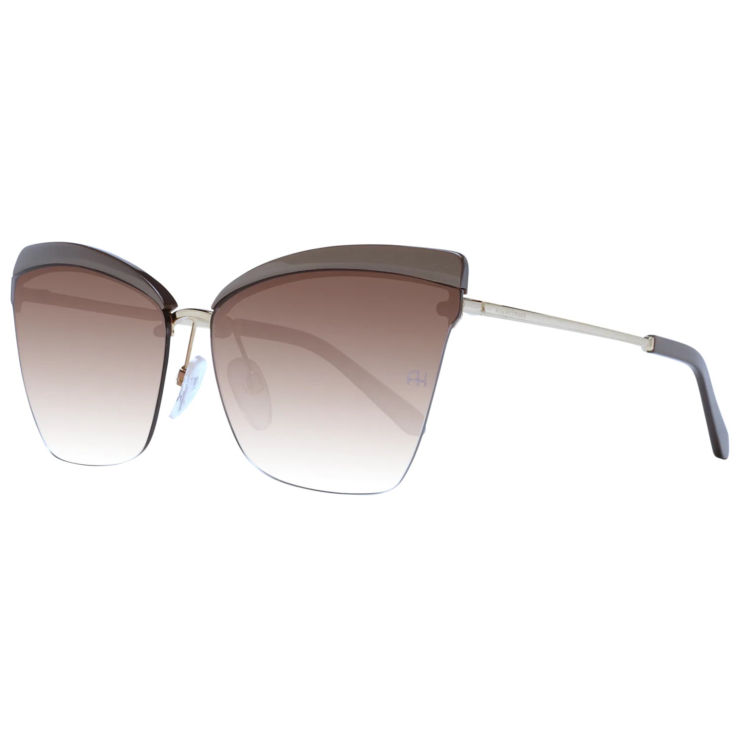 Ana Hickmann Katzenaugen Sonnenbrille AH3209 6404C in Braun – 45° Seitenansicht