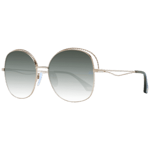 Ana Hickmann Rund Sonnenbrille AH3243 5704A in Gold – 45° Seitenansicht