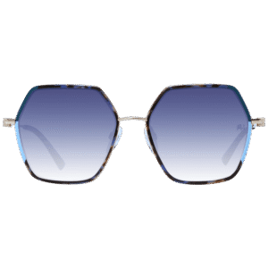 Ana Hickmann Sonnenbrille AH3249 58P02 – Frontansicht mit Metall Rahmen und Blau Gläsern