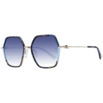Ana Hickmann Quadrat Sonnenbrille AH3249 58P02 in Blau – 45° Seitenansicht