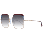 Ana Hickmann Quadrat Sonnenbrille AH3253 59P02 in Rot – 45° Seitenansicht