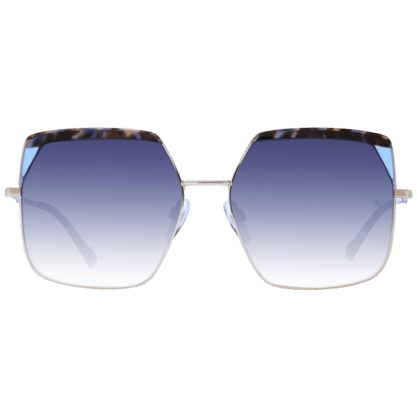 Ana Hickmann Sonnenbrille AH3253 59P03 – Frontansicht mit Metall & Kunststoff Rahmen und Blau Gläsern