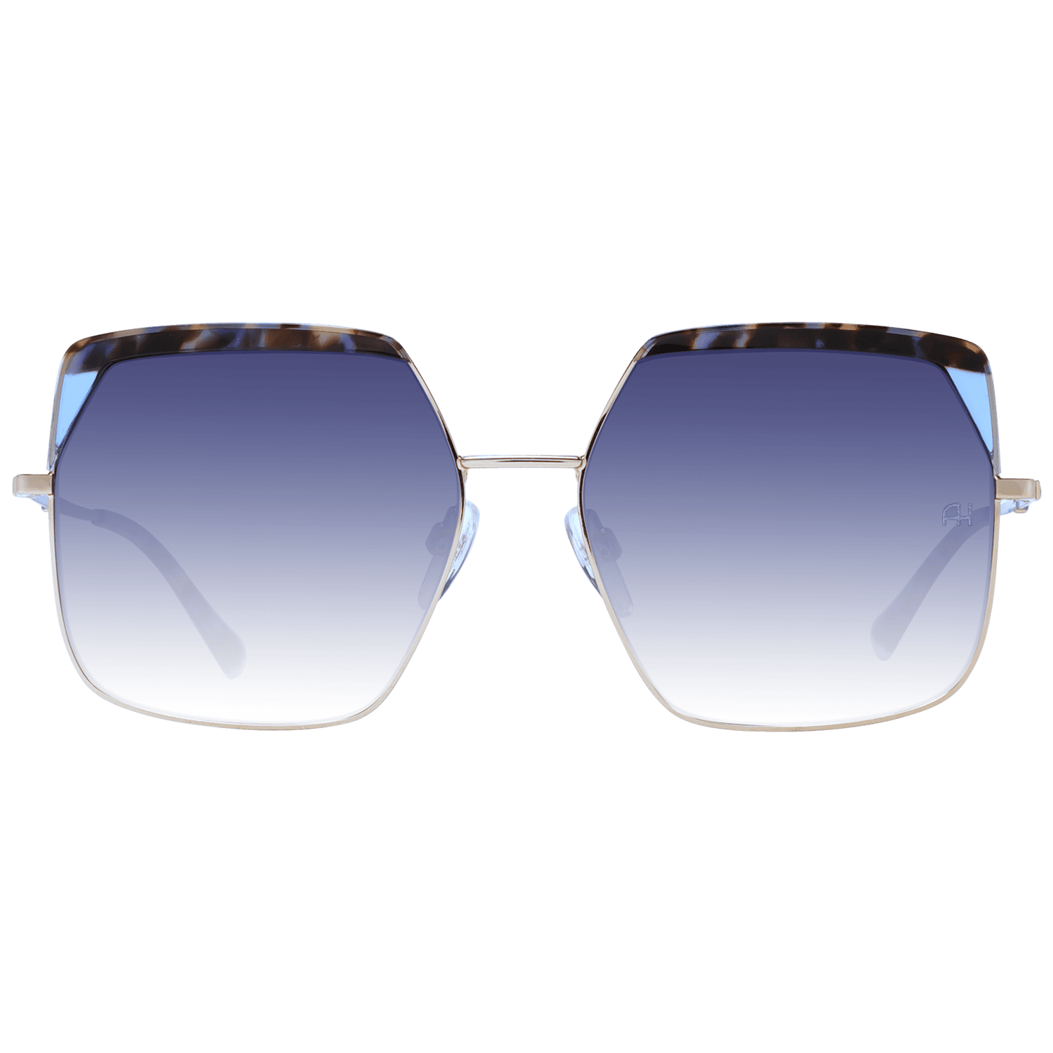 Ana Hickmann Sonnenbrille AH3253 59P03 – Frontansicht mit Metall & Kunststoff Rahmen und Blau Gläsern