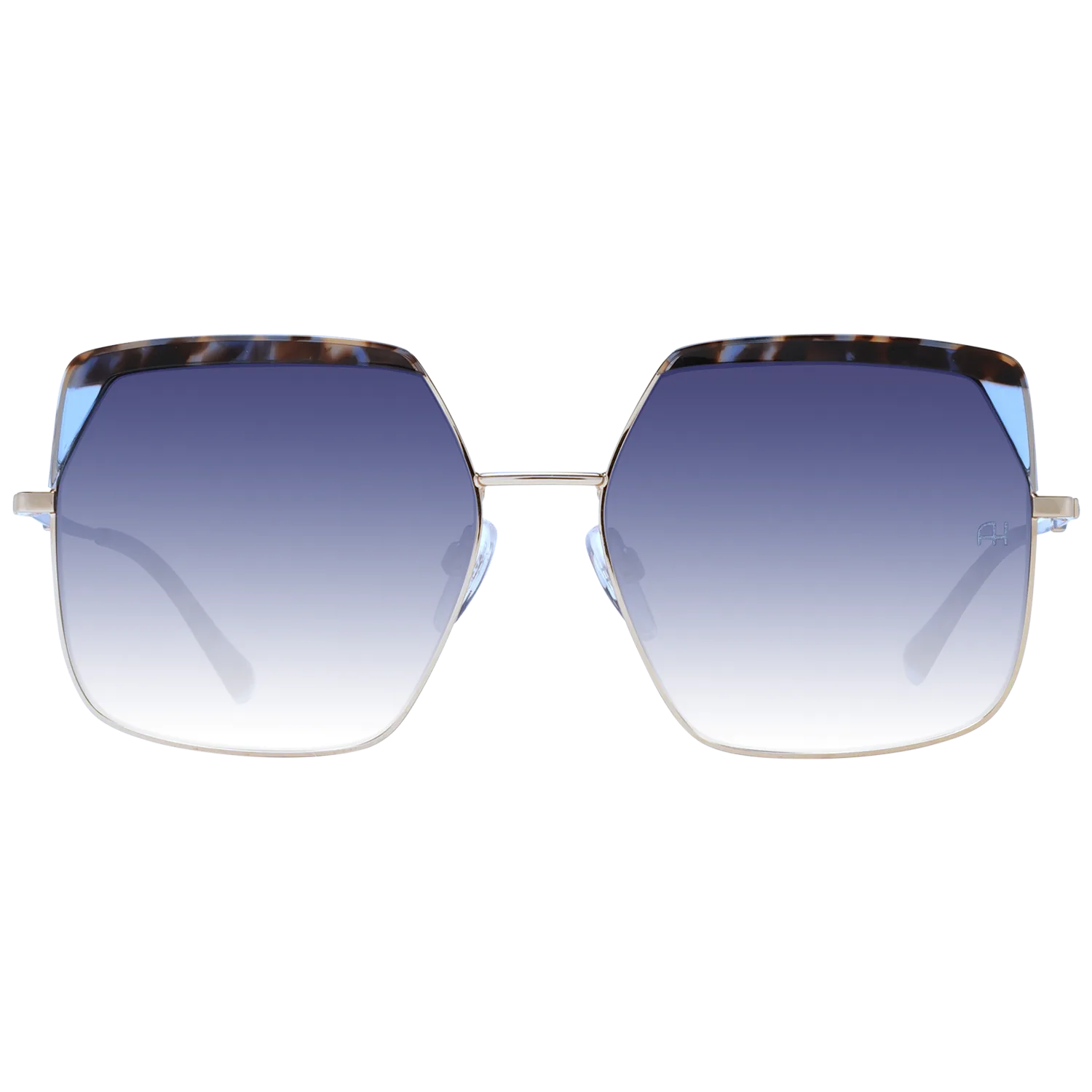 Ana Hickmann Sonnenbrille AH3253 59P03 – Frontansicht mit Metall & Kunststoff Rahmen und Blau Gläsern