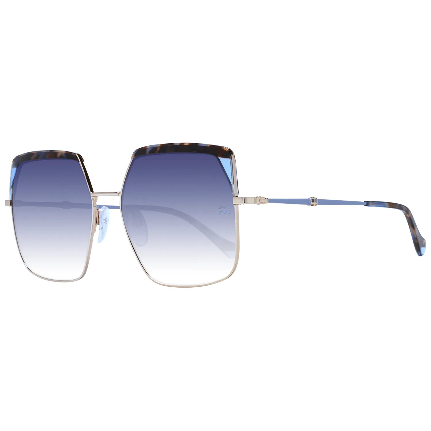 Ana Hickmann Quadrat Sonnenbrille AH3253 59P03 in Rosé Gold – 45° Seitenansicht
