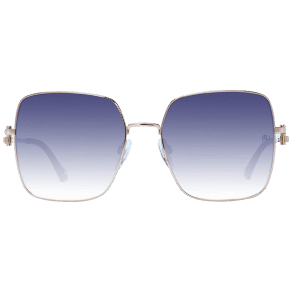 Ana Hickmann Sonnenbrille AH3263 5804A – Frontansicht mit Metall Rahmen und Blau Gläsern