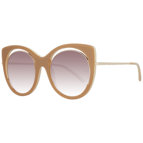Ana Hickmann Katzenaugen Sonnenbrille AH9265 54H02 in Braun – 45° Seitenansicht