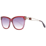 Ana Hickmann Schmetterling Sonnenbrille AH9270 54C02 in Rot – 45° Seitenansicht